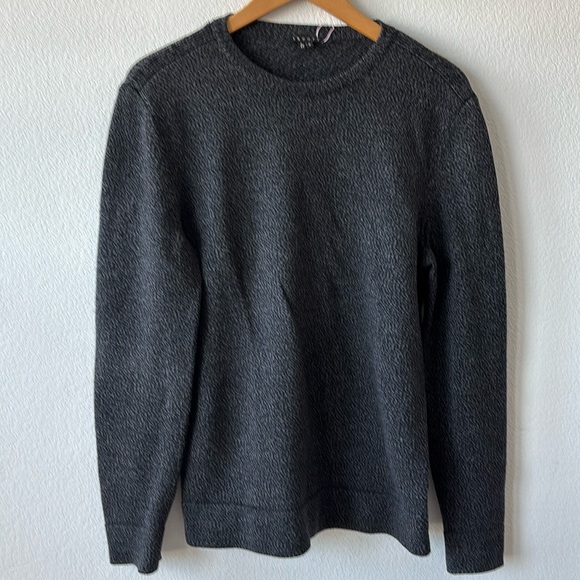 Theory maroon wool Crewneck Sweater in Charcoal - Picture 4 of 8